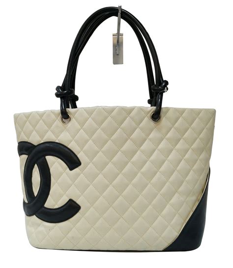 chanel cambon tote fake|Chanel quilted shopping tote.